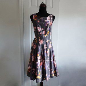 H&M Steel Gray Floral Dress
